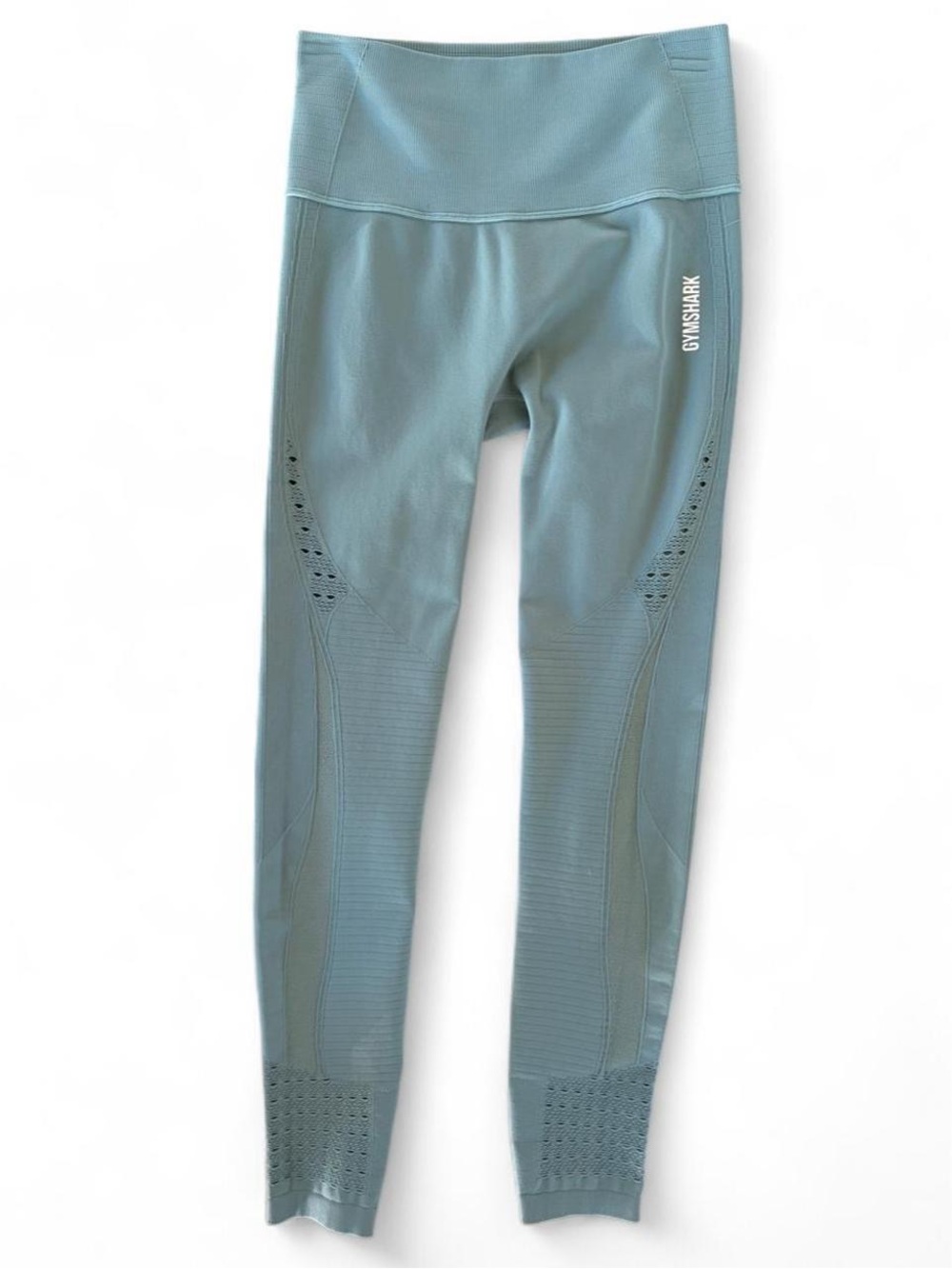 Gymshark Energy+ Seamless High Waisted Leggings Sage Teal Green Size Small